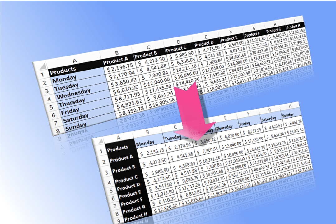 Flip or Transpose Your Excel Data